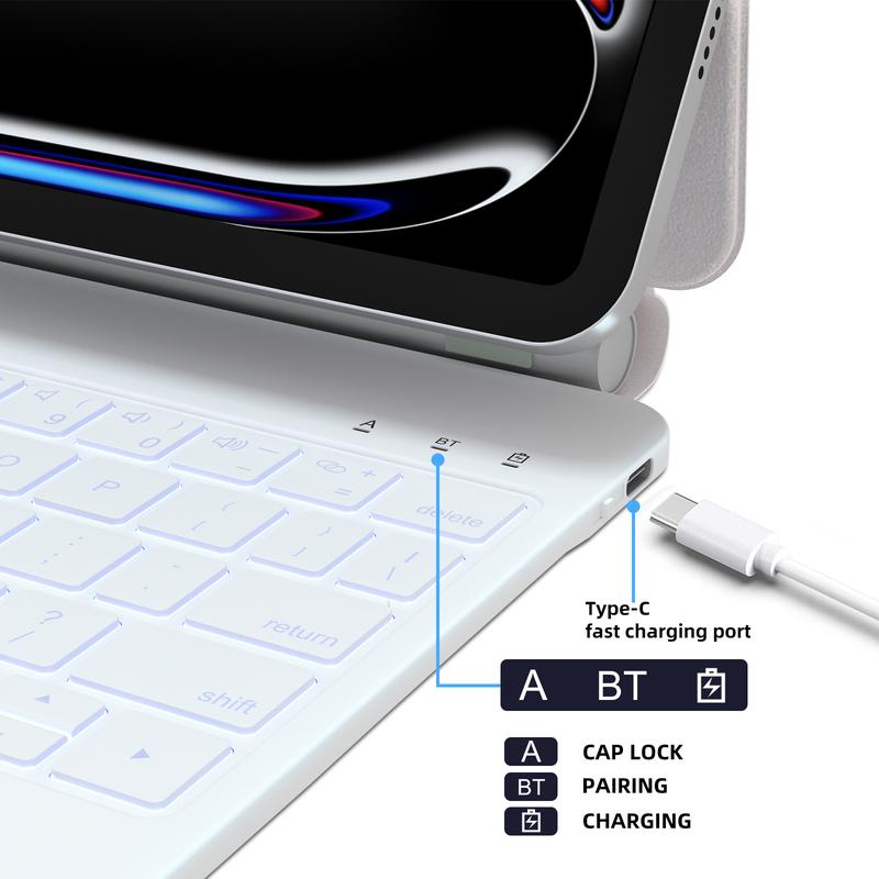 Black friday gift ( free mouse) DVWDVW 2024 newest magnetic keyboard case for iPad Pro 2024 (M4) 13