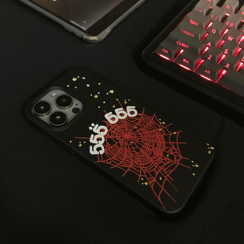 Sp5der black red Hypebeast Tough Phone Cases Accessories Cover Cellphone Aesthetic Protection iphone12 case