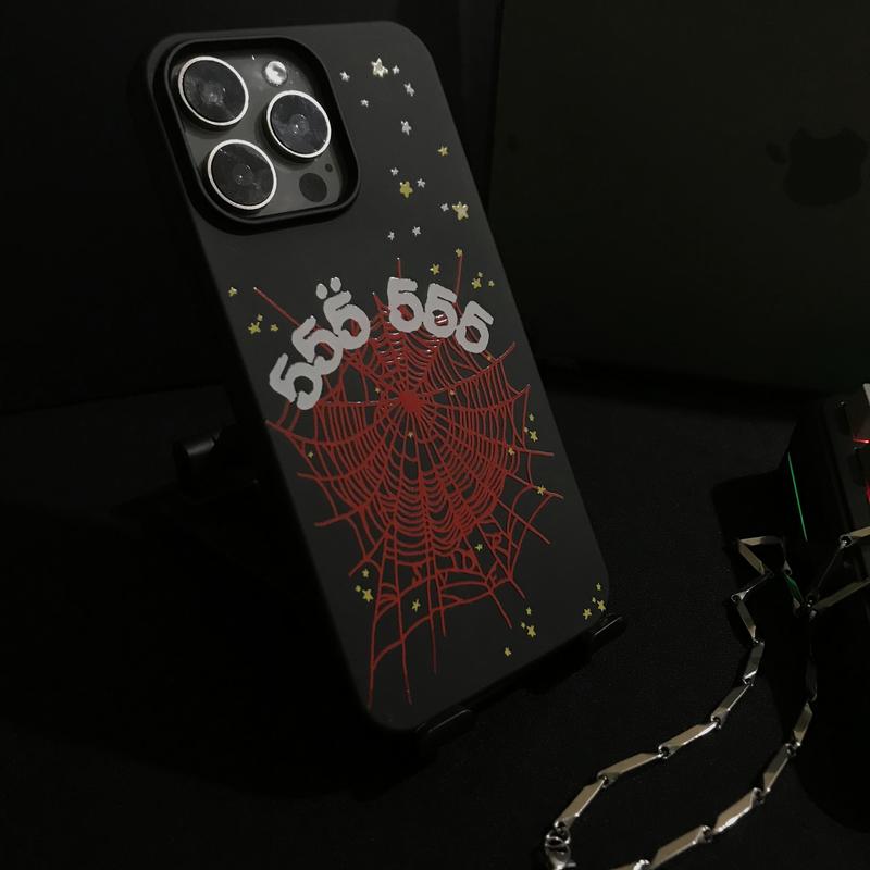 Sp5der black red Hypebeast Tough Phone Cases Accessories Cover Cellphone Aesthetic Protection iphone12 case