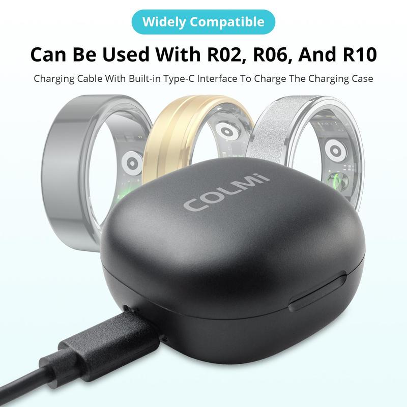 COLMI Smart Ring Charging Case(Case Only), 1 Count Smart Ring Charging Case, Wearable Accessories Compatible with COLMI Smart Ring