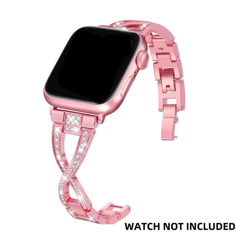 Fashionable Watch Band, Stainless Steel Watch Band for Women & Men, Wearable Accessories Compatible with Apple Watch Series