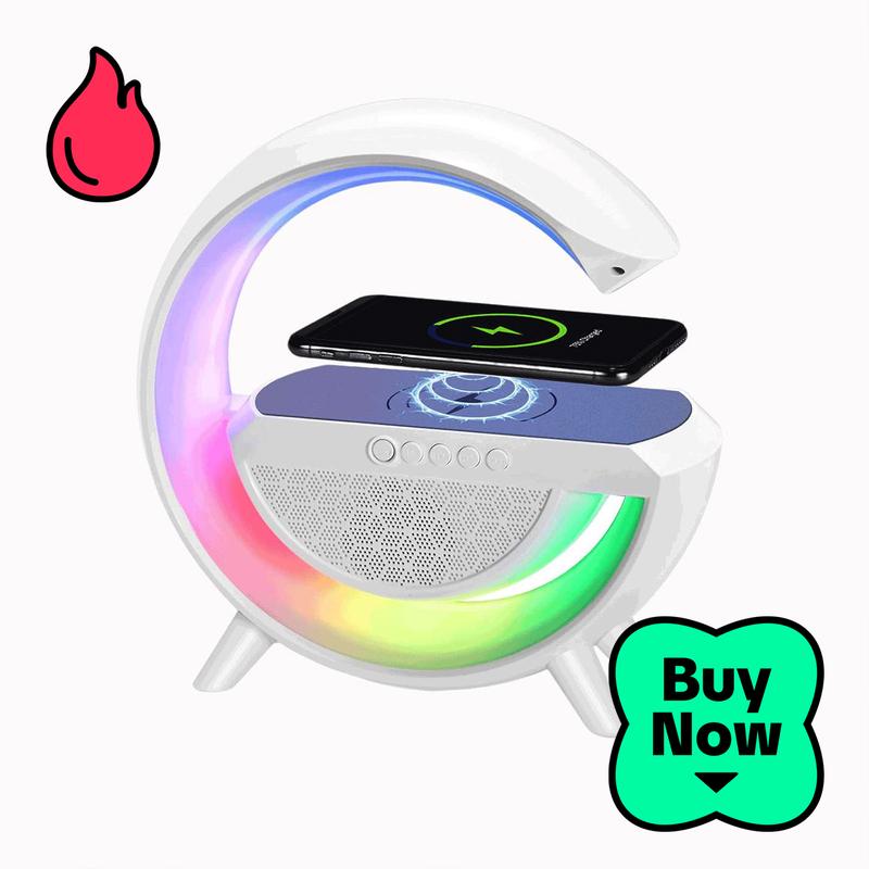 Garmin Bluetooth Speaker: Phone Charger & Wireless Atmosphere Lamp with LED Night Lights.bedroom Audio&Smartphone Wireless Charging