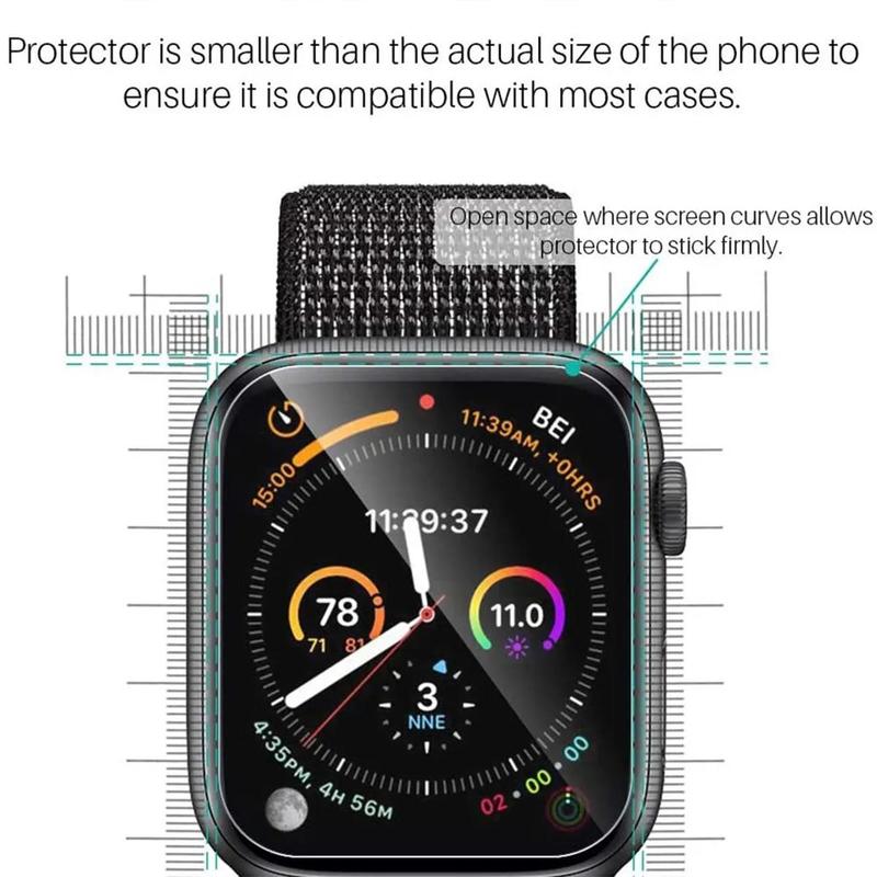 HD Soft Hydrogel Watch Screen Film, 2 Counts Watch Screen Protective Protector, Watch Screen Protector for Apple Watch 8 7 6 SE 5 4 3