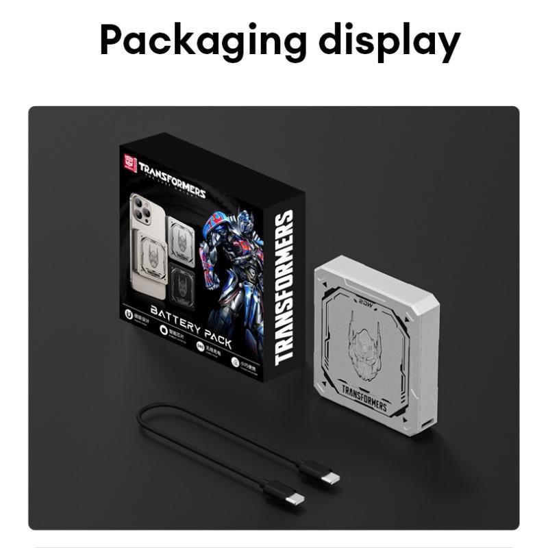 TRANSFORMERS TF-D30 20W Fast Charging Magnetic Power Bank, 5000mAh Portable Magnetic Power Bank, Portable Charger for iPhone & Android