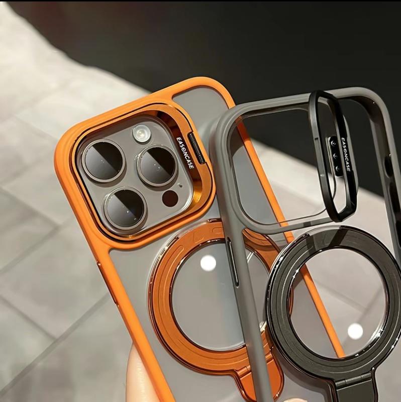 2024New Style Clear Magnetic Stand Phone case with Camera Stand Magnetic wireless charging for iPhone 16 15 14 13 12Pro Max 16 15 14 Plus Accessories Protector Accessories Protector Cellphone Casing iphonecase Screen Protector Protection Accessories
