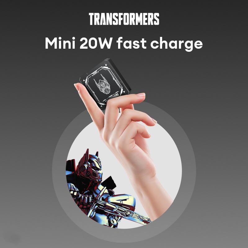 TRANSFORMERS TF-D30 20W Fast Charging Magnetic Power Bank, 5000mAh Portable Magnetic Power Bank, Portable Charger for iPhone & Android