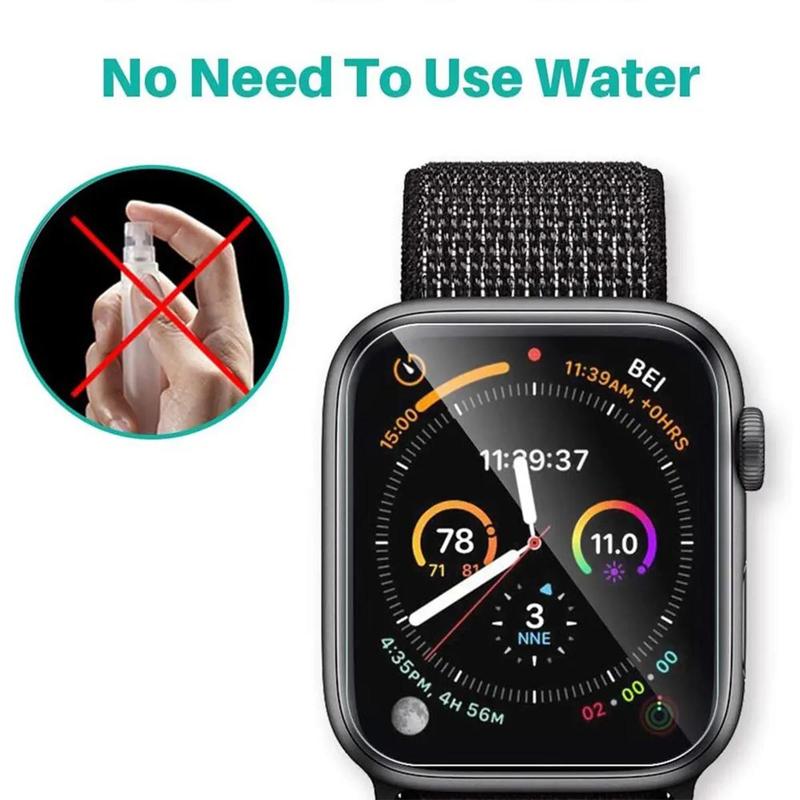 HD Soft Hydrogel Watch Screen Film, 2 Counts Watch Screen Protective Protector, Watch Screen Protector for Apple Watch 8 7 6 SE 5 4 3