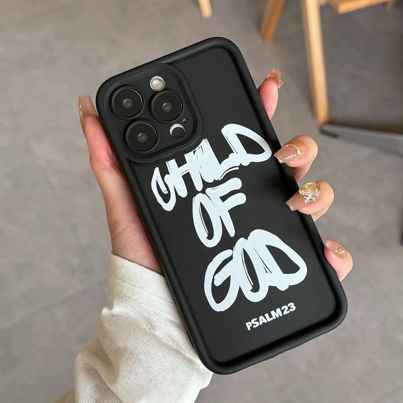 Slogan Pattern Phone Case, Shockproof Protective Phone Case, Fashion Mobile Phone Accessories Compatible with iPhone Series