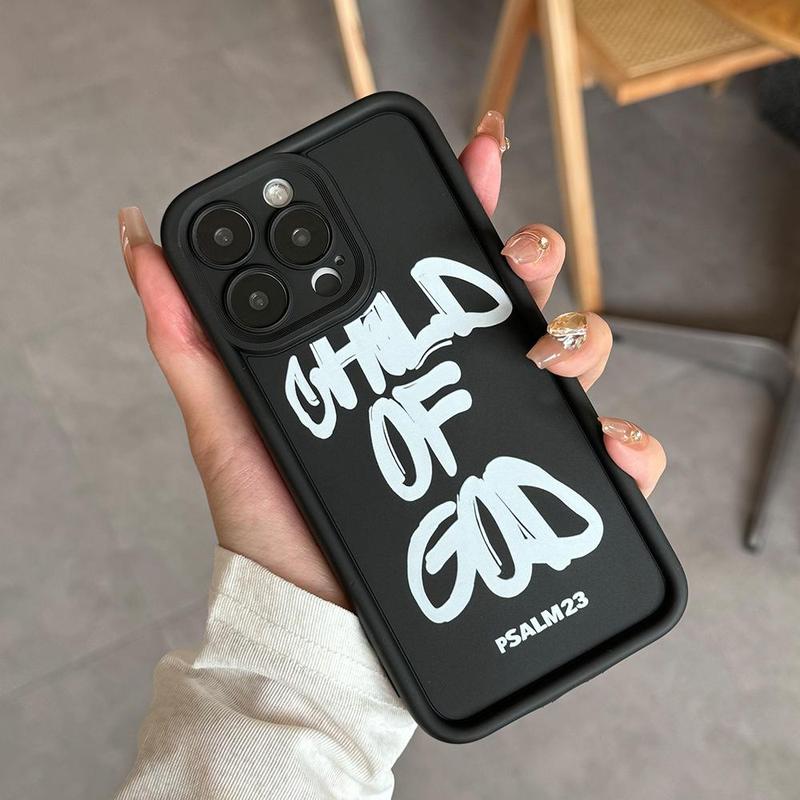 Slogan Pattern Phone Case, Shockproof Protective Phone Case, Fashion Mobile Phone Accessories Compatible with iPhone Series