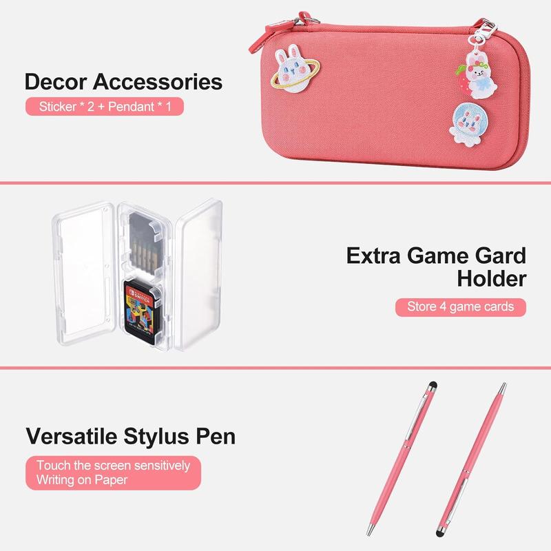 innoAura Switch Lite Case 17 in 1 Accessories Bundle with Switch Lite Carrying Case, Switch Game Case, Switch Lite Screen Protector, Switch Thumb Grips