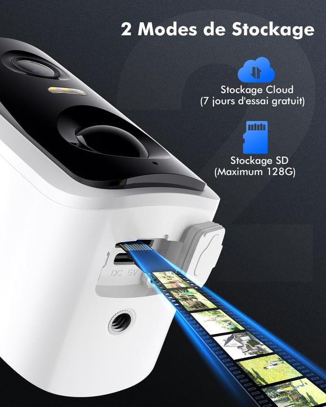 Noonkey 3K Solar Rechargeable Wireless Security Camera Outdoor,  Battery Powered WiFi Security Camera with Spotlight & Siren Alarm, AI Detection for Home Security, Color Night Vision, 2-Way Speaker, Waterproof, Cloud SD Card Storage,Work with Alexa Cable