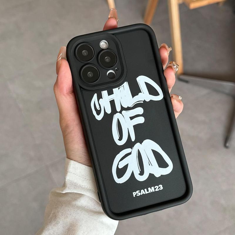 Slogan Pattern Phone Case, Shockproof Protective Phone Case, Fashion Mobile Phone Accessories Compatible with iPhone Series
