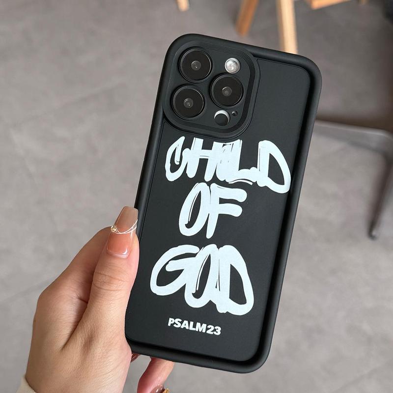 Slogan Pattern Phone Case, Shockproof Protective Phone Case, Fashion Mobile Phone Accessories Compatible with iPhone Series