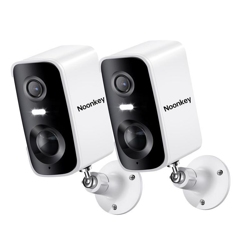Noonkey 3K Solar Rechargeable Wireless Security Camera Outdoor,  Battery Powered WiFi Security Camera with Spotlight & Siren Alarm, AI Detection for Home Security, Color Night Vision, 2-Way Speaker, Waterproof, Cloud SD Card Storage,Work with Alexa Cable