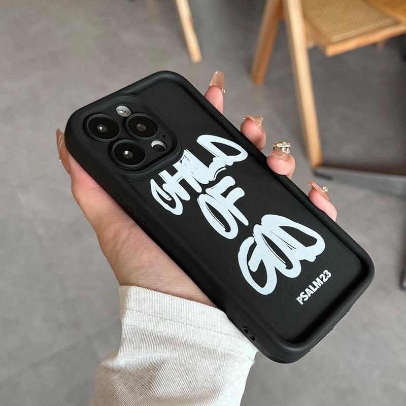 Slogan Pattern Phone Case, Shockproof Protective Phone Case, Fashion Mobile Phone Accessories Compatible with iPhone Series