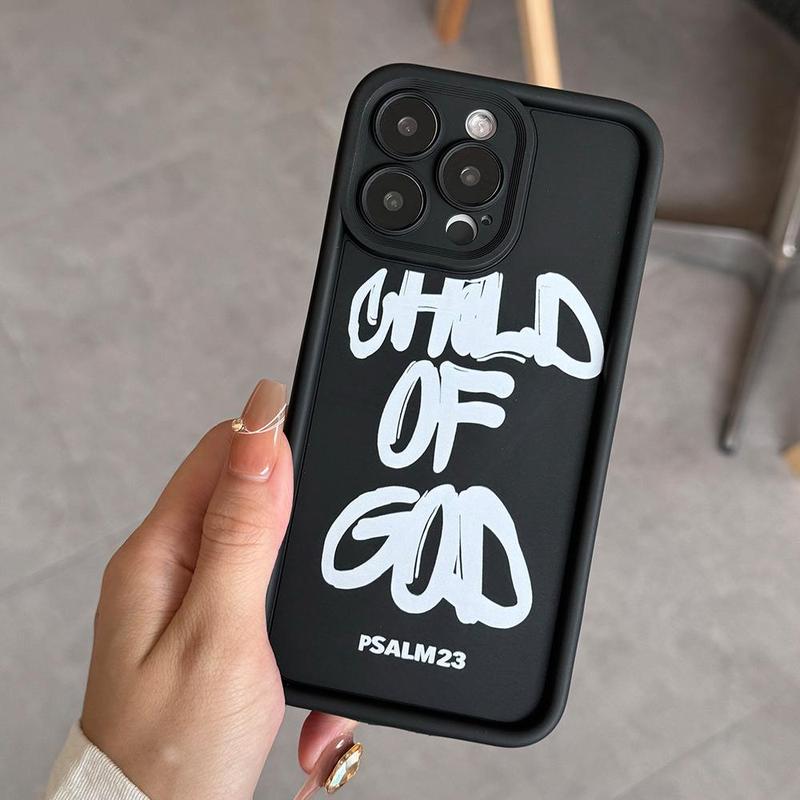 Slogan Pattern Phone Case, Shockproof Protective Phone Case, Fashion Mobile Phone Accessories Compatible with iPhone Series