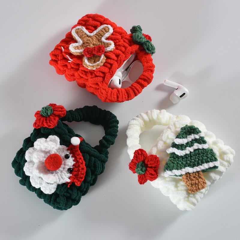 Handmade Santa Claus AirPods Case - Fits All Apple AirPods Models, Festive Protection Cover Purse