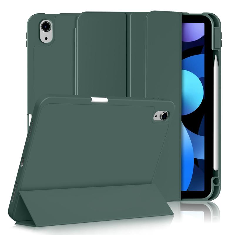 Pencil Slot Design Phone Case, Solid Color All-inclusive Shockproof Tablet Protective Cover Compatible With iPad Air 4 5