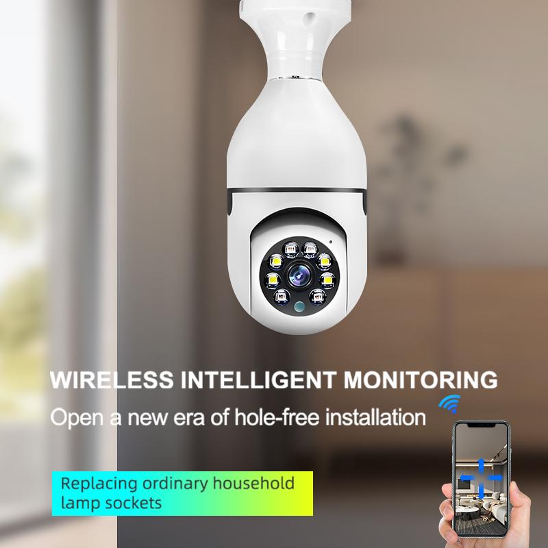 Light bulb camera,Bulb Security Camera 2.4 5Ghz- Panoramic 3 Megapixel Indoor Outdoor Full Color Day Night Camera, Motion Detection, Sound & Light Alarm, Two-Way Audio, Home Yard Store Only Camera，Limited Time Offer,Back to school gifts