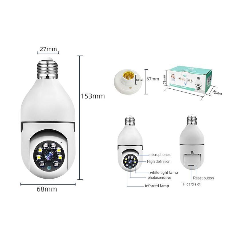 Light bulb camera,Bulb Security Camera 2.4 5Ghz- Panoramic 3 Megapixel Indoor Outdoor Full Color Day Night Camera, Motion Detection, Sound & Light Alarm, Two-Way Audio, Home Yard Store Only Camera，Limited Time Offer,Back to school gifts