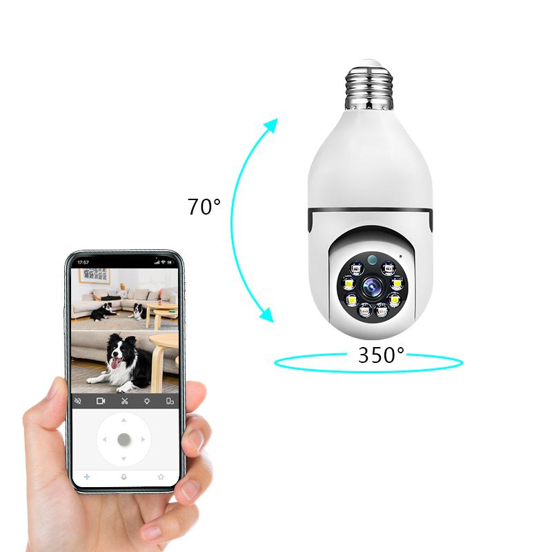 Light bulb camera,Bulb Security Camera 2.4 5Ghz- Panoramic 3 Megapixel Indoor Outdoor Full Color Day Night Camera, Motion Detection, Sound & Light Alarm, Two-Way Audio, Home Yard Store Only Camera，Limited Time Offer,Back to school gifts