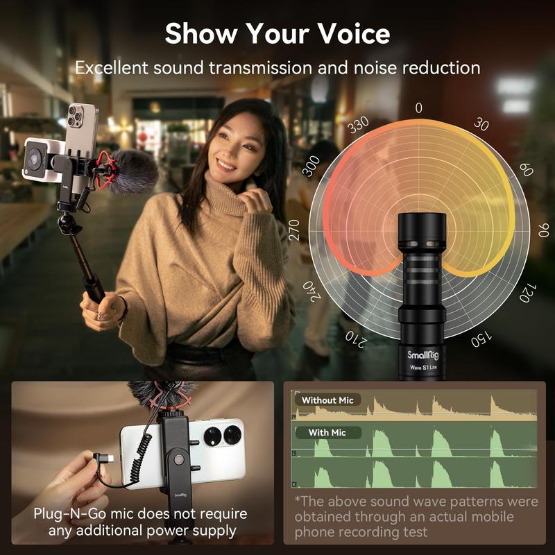 [Holiday Deal]SmallRig Phone Vlogging Kit for iPhone, Content Creator Smartphone Kit for YouTube and TikTok Starter, Video Equipment with Phone Tripod, Phone Mount   LED Video Light   Shotgun Mic - 4369 4364 4367 Selfie Accessories