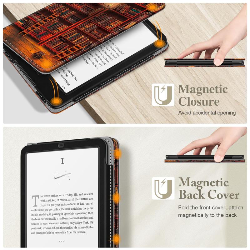 Fintie Stand Case for 7Inch Kindle Paperwhite Kindle Colorsoft 2024, Foldable Stand Case w  Hand Strap, Handheld Kindle Cover 2024 Device Smartphone