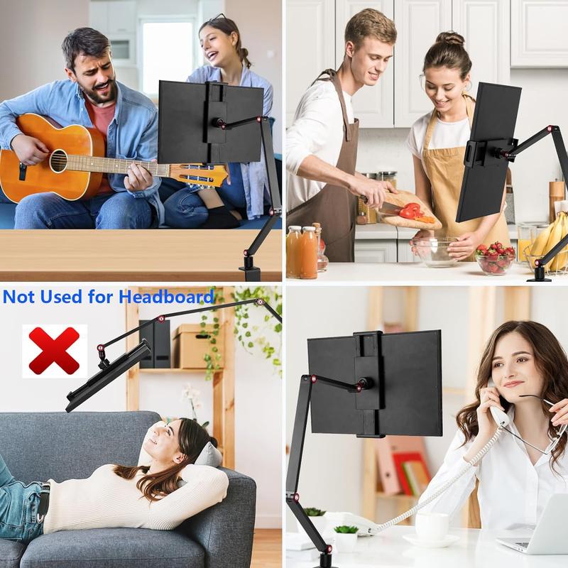 UGIFT Tablet Stand Holder for iPad and Portable Monitor - 360° Rotate Base, Hands-Free Use, Compatible with All Devices