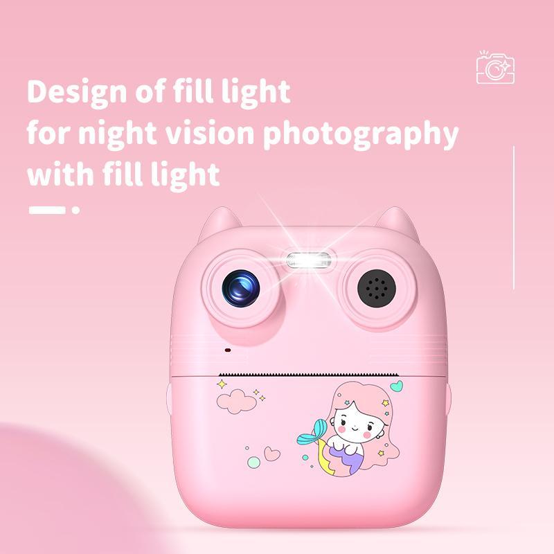 Instant Camera, 1 Count Multifunctional Digital Camera with Printing Function, Creative Toy & Heartfelt Birthday Gift, Rechargeable Camera for Girls