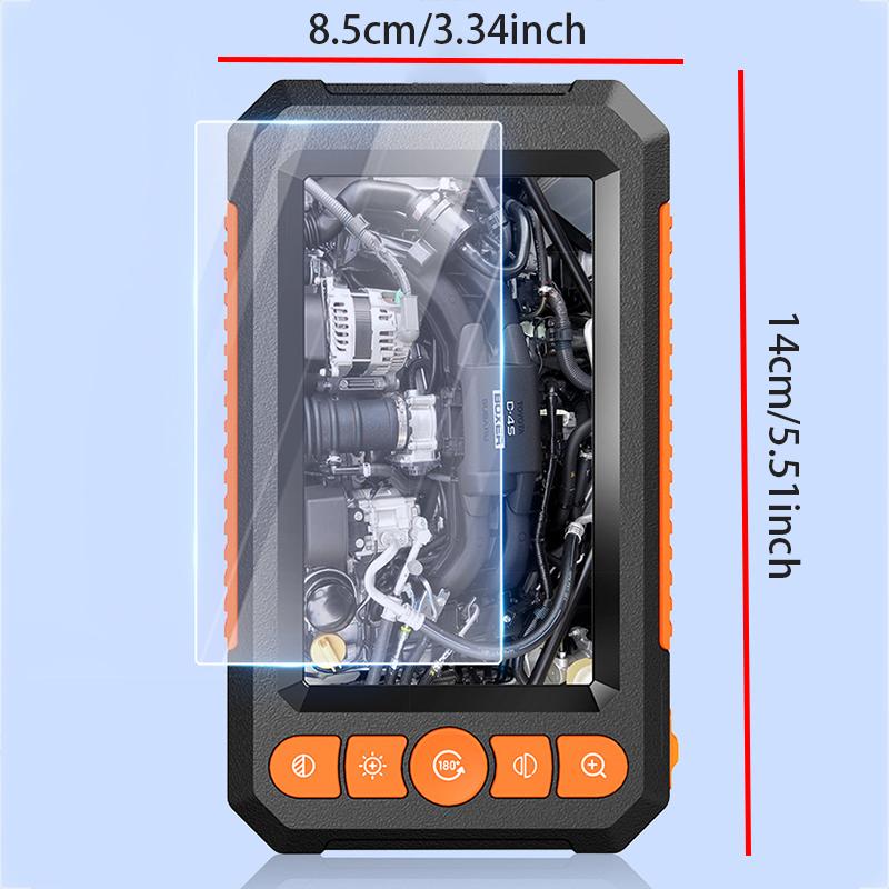 Endoscope Camera with Light, 4.3' IPS Screen Industrial Borescope Camera, 1080P HD Inspection Camera with 8 LED Lights, IP67 Waterproof Endoscope, 16.4FT Semi-Rigid Bore Scope Gadgets for Men,5M Camera cable