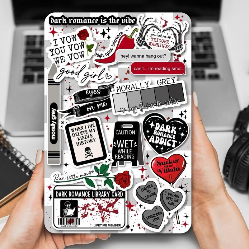 Cardstock Case Insert for Kindle Paperwhite Basic Scribe | Smutty Book Lover Gift | Bookish Stickers for E-Reader | Booktok Cover Insert | Morally Grey | Romance Books | Smut Reader | Spicy Stickers for Kindle Device Smartphone | Choose Your Kindle Size