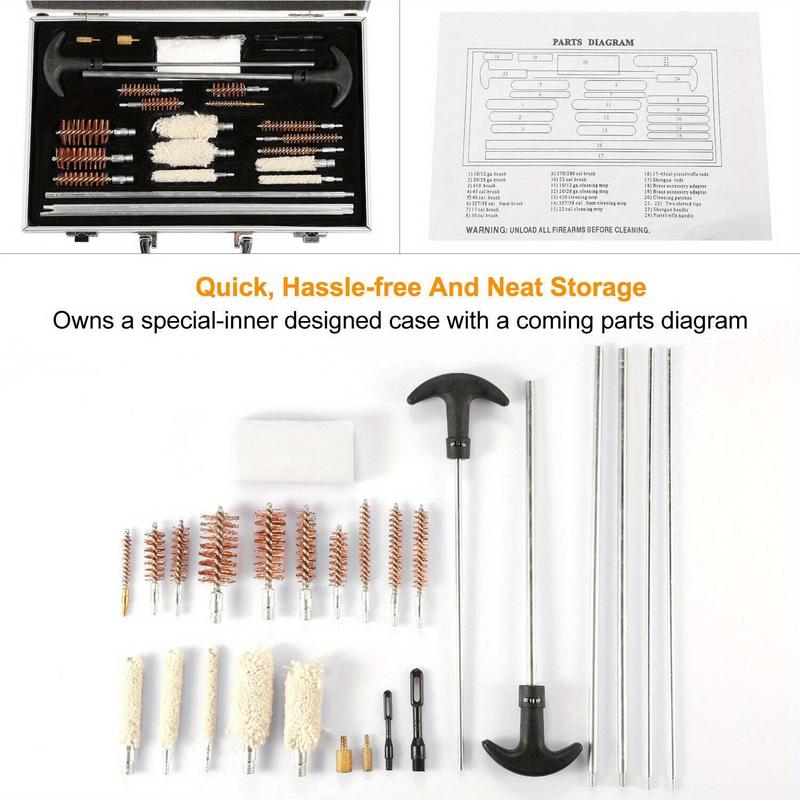 Universal Cleaning Kit, 125pcs set Portable Professional Cleaning Kit with Carrying Case, Tool Organizer