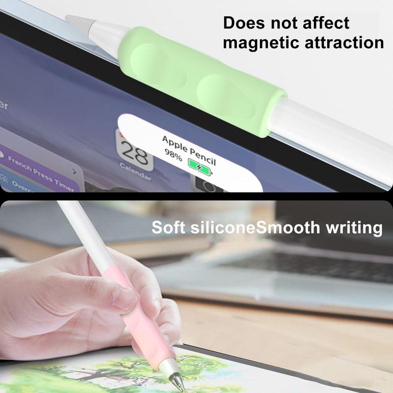 Silicone Stylus Grip, Anti-slip Design Stylus Grip, Universal Stylus Protective Cover for Apple Pencil, Stylus Parts & Accessories