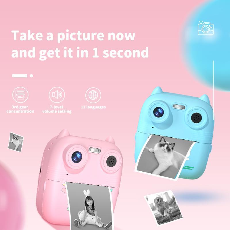 Instant Camera, 1 Count Multifunctional Digital Camera with Printing Function, Creative Toy & Heartfelt Birthday Gift, Rechargeable Camera for Girls