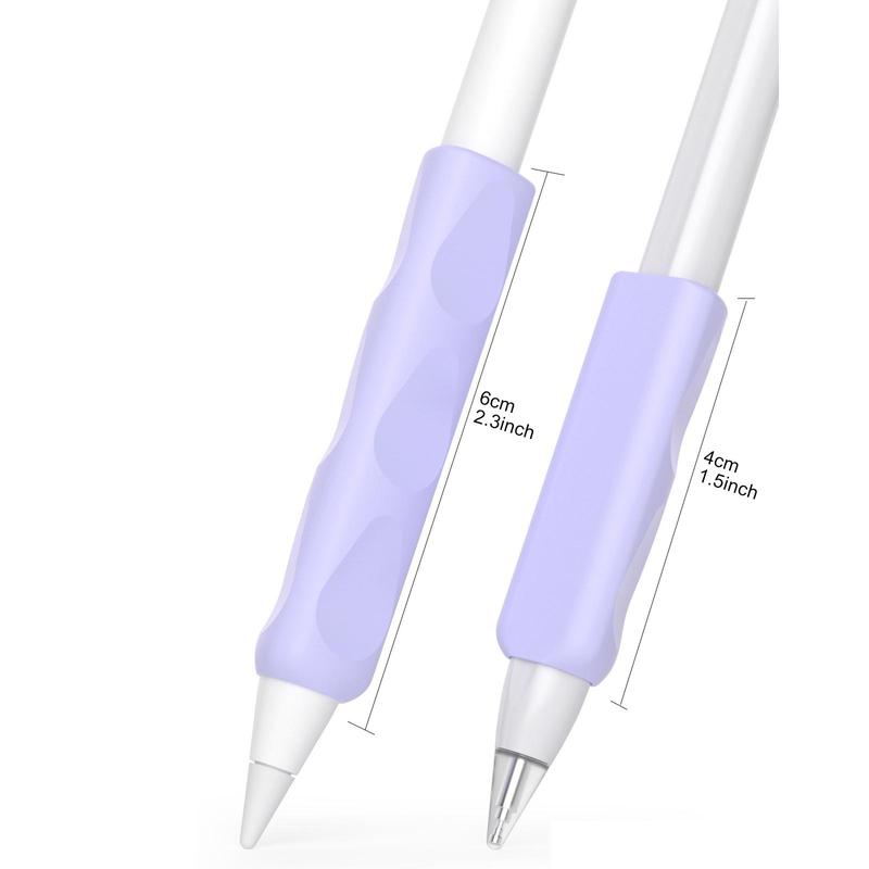 Silicone Stylus Grip, Anti-slip Design Stylus Grip, Universal Stylus Protective Cover for Apple Pencil, Stylus Parts & Accessories