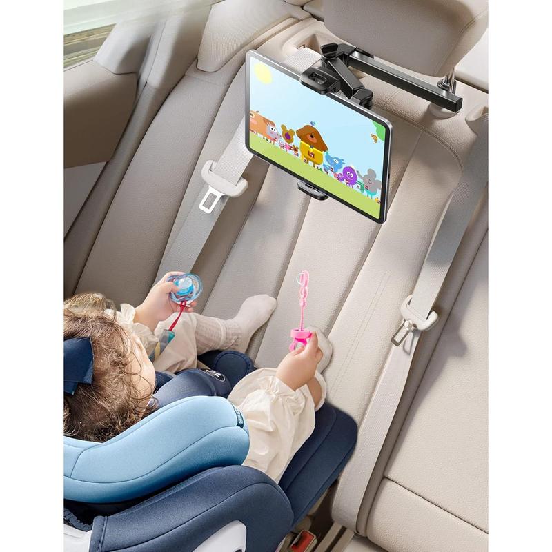 Car Headrest Tablet Holder - [3 in 1 Extension Arm] Adjustable Tablet Car Mount for Back Seat, for 4.7-11