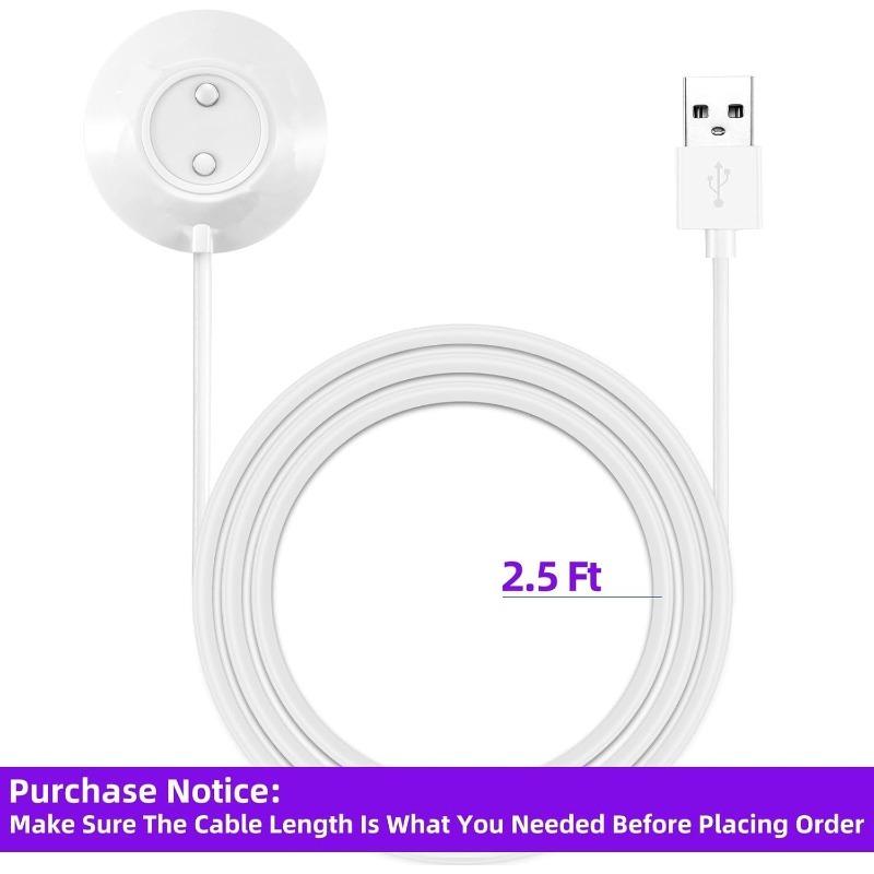 Rose Charger, Replacement Rose Standing Base Dock Station, Magnetic Fast Charging USB Cable Charger for Rose - 2 Pack, 2.5 Ft