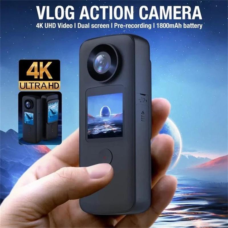 Outdoor Waterproof Sports Camera, 1 Count 4K HD WiFi Diving DV Camera, 360° Rotatable Handheld Camera, Action Camera for Outdoor Sports