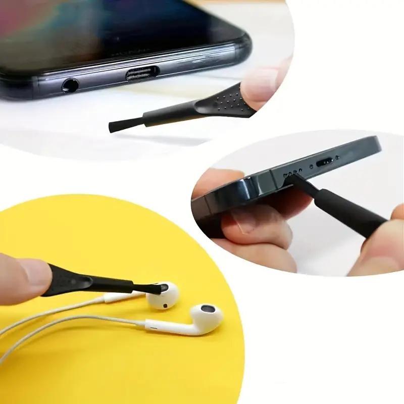 Phone Speaker Dust Proof Cleaning Kit, Phone Speaker Dust Proof Net Sticker & Dustproof Plug & Cleaning Brush, Phone Accessories for iPhone & Android
