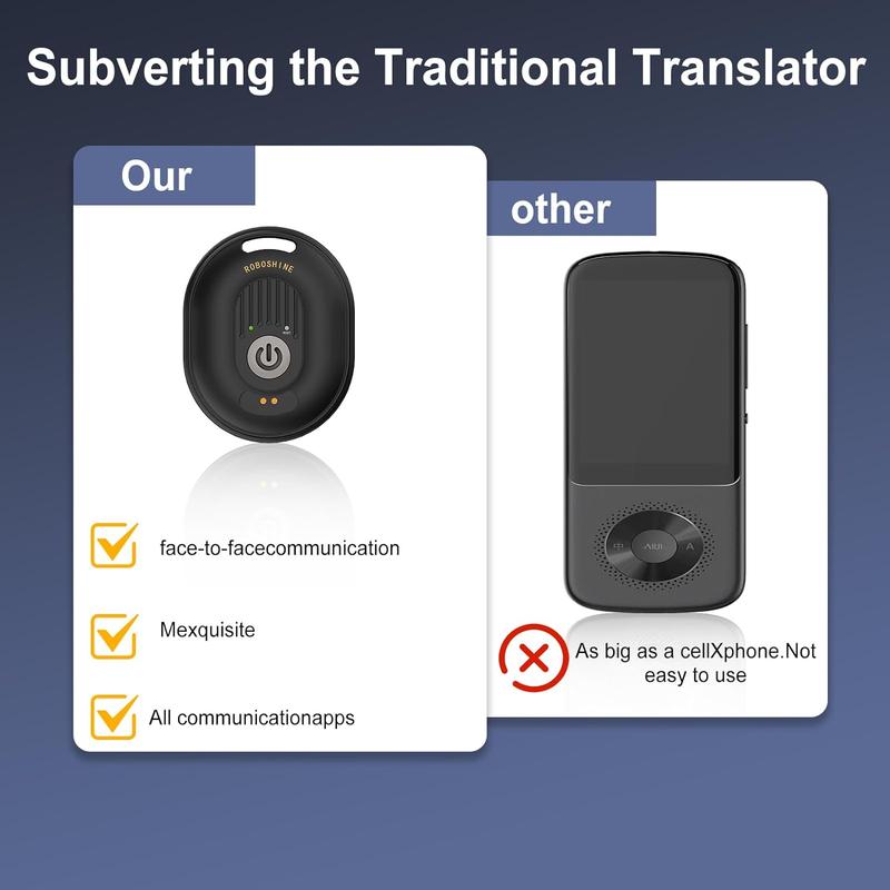 Instant translation device. Supports call translation in over 130 languages. 60 days standby. Very suitable for travel and community communication. 4