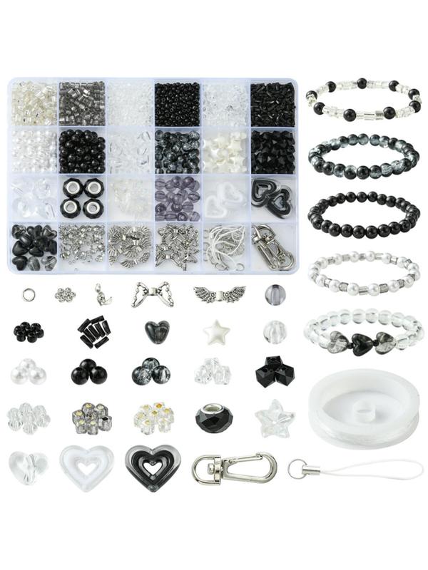 1 Set Diy Mobile Phone Strap Making Kit, Including Star & Butterfly Acrylic & Colorful Seed Beads, Alloy Clasps