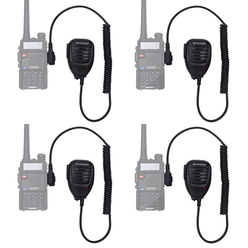 BAOFENG Microphone Walkie Talkie Speaker Mic Remote K Head Police Shoulder Mic BF-F8HP UV-5R 5RM UV-21R K5PLUS GM-15 Pro UV-5G Plus GM-5RH UV-17R TIDRADIO TD-H3 TD-H8 Quansheng UV-K5