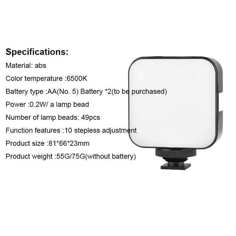 Portable LED Square Fill Light(1 Count), 10 Levels Brightness Clip Light, Video Call Live Fill Light for Mobile Phone Tablet Laptop Camera