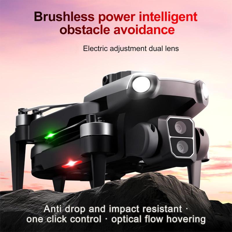 UJV  M9-2batteries Brushless Motor Dualcameras Aerial Drone -5Ox FOCus HDPixel, Level 4 Wind Resistant Drone, .Outdoor Aerial Photography Flyer forSocial Sharing, Birthday, ChristmasGifts for Kids Accessories