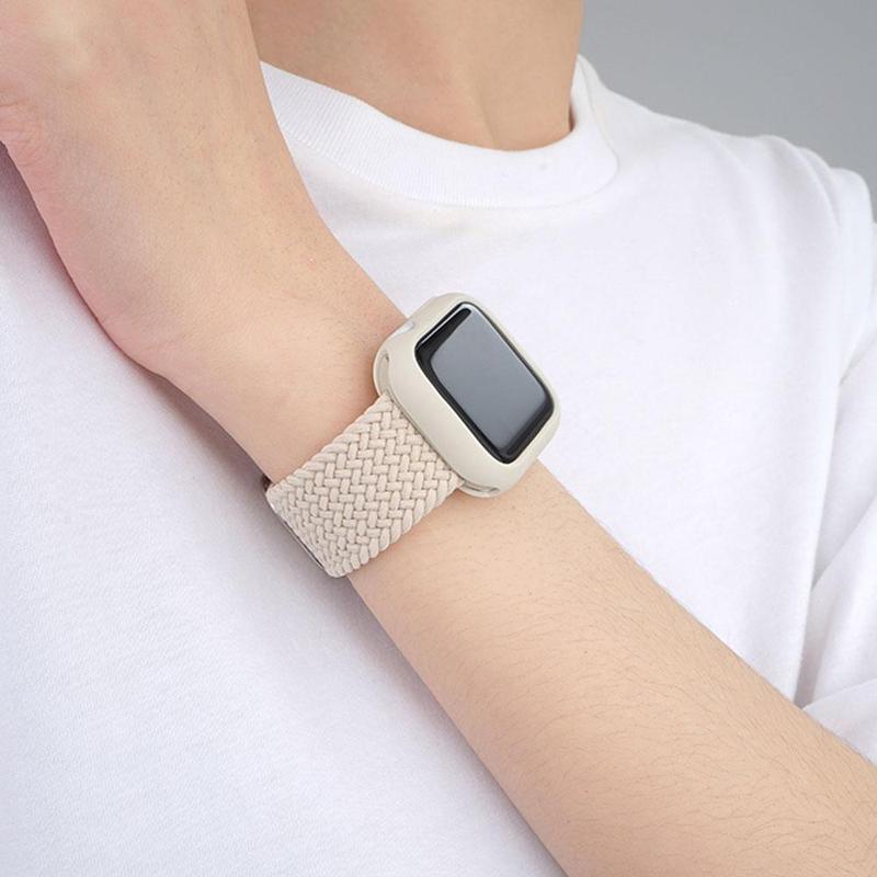 Adjustable Nylon Braided Watch Band (Band Only), 2 Counts Replacement Watch Band for iWatch Series 10 9 8 7 6 5 4 3 2 1, Smart Watch Accessories