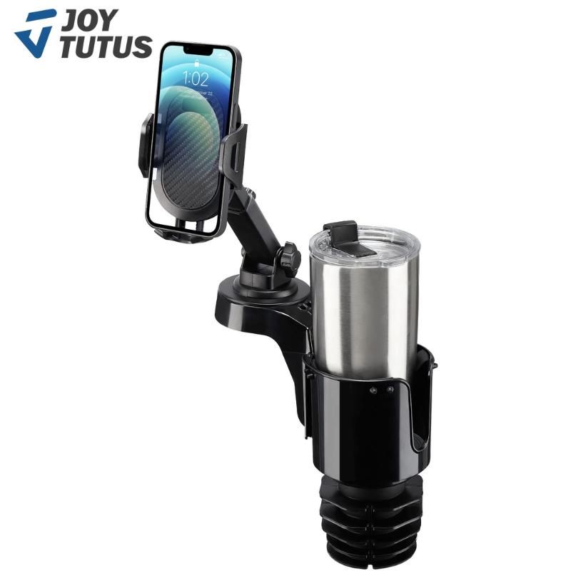 JOYTUTUS Cup Holder Cellphone Mount for Car, Long Arm with 360 Degree Rotation, Compatible iPhone&Samsung & All Smartphones,Car Accessories Stand