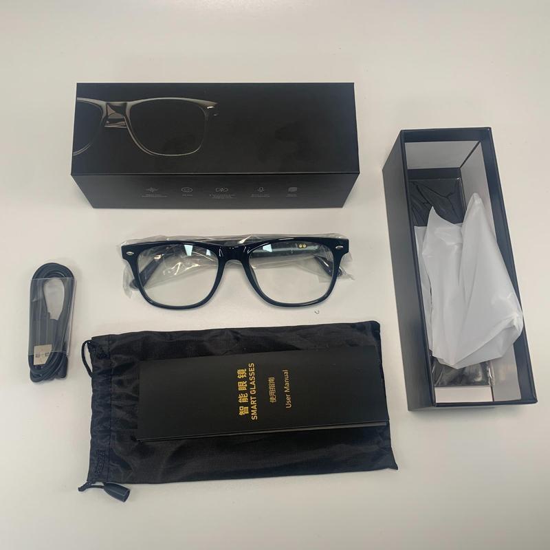 SENBONO Multifunctional Smart Glasses, Wireless Earphone Anti-blue Light Smart Bluetooth-compatible Glasses, Creative Smart Sports Glasses with Mic for Home & Daily Use, Glasses for Men & Women