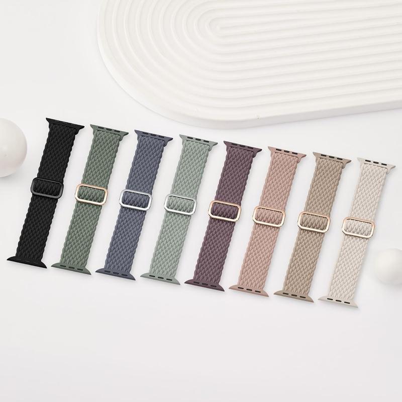 Braided Stretchy Solo Loop Compatible for Apple Watch Band 38mm 40mm 41mm 42mm 44mm 45mm 49mm for Women Men, Elastic Straps Wristbands for iWatch Series 9 8 7 6 SE 5 4 3 2 1 Ultra Ultra 2 Accessories Wearable