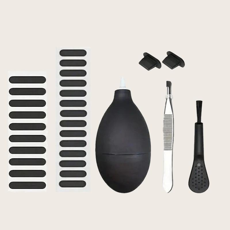 Phone Speaker Dust Proof Cleaning Kit, Phone Speaker Dust Proof Net Sticker & Dustproof Plug & Cleaning Brush, Phone Accessories for iPhone & Android