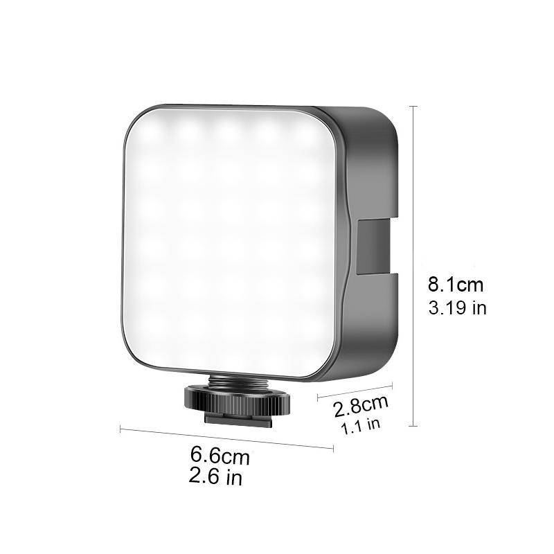 Portable LED Square Fill Light(1 Count), 10 Levels Brightness Clip Light, Video Call Live Fill Light for Mobile Phone Tablet Laptop Camera